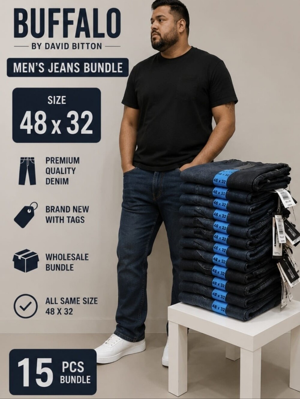 Lot Of 15 Buffalo David Bitton Men's Jeans Bundle